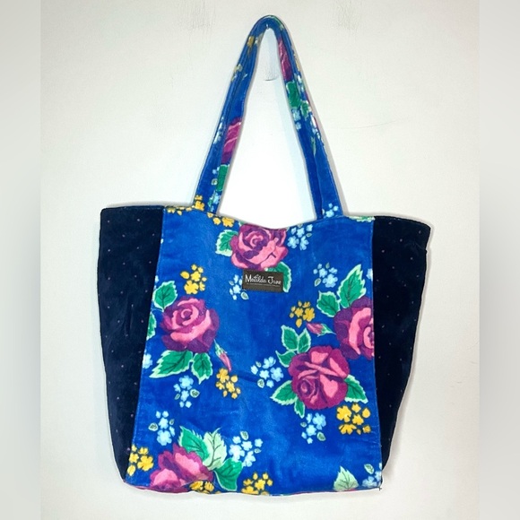 Matilda Jane Terry Cloth Floral Print Tote Bag Travel Bag - Picture 1 of 7